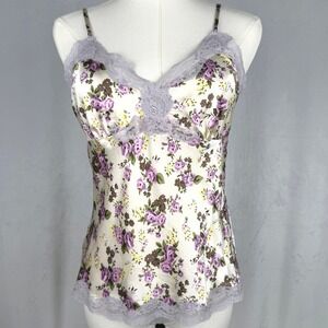 Vintage Gold Hawk Silk Lace Cami 90s Supermodel Coquette Fairycore Y2K Size S